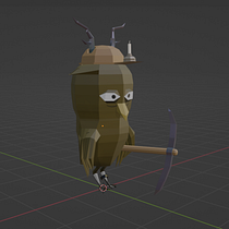 Mi proyecto del curso: Modelado de personajes low poly para videojuegos Ein Projekt aus dem Bereich 3D, 3-D-Modellierung, Videospiele, Design von 3-D-Figuren und Design für Videospiele von Ángel García Velasco - 11.05.2022