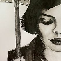 Mi proyecto del curso: Introducción al retrato con tinta china y plumilla. Ilustração tradicional, Artes plásticas, Desenho a lápis, Desenho de retrato e Ilustração com tinta projeto de Elsie Art - 20.05.2022