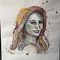 My project for course: Experimental Portraiture with Ink, Tea and Alcohol. Artes plásticas, Pintura, Desenho e Ilustração com tinta projeto de Susan McCraith - 20.05.2022