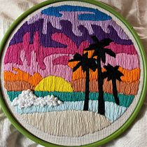 Mi proyecto del curso: Bordado: diseño y colores abstractos. Artesanato, Bordado, e Tecido projeto de Aida Velázquez - 22.05.2022