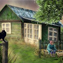 My project for course: Cinematic Digital Illustration with Photoshop- Grandma's cottage. Traditional illustration, Digital Illustration, and Concept Art project by Karo Mikołajczyk - 05.22.2022