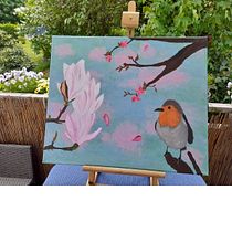 Mein Kursprojekt: Botanische Malerei mit Acrylfarben. Traditional illustration, Fine Arts, Painting, Acr, lic Painting, and Botanical Illustration project by Marina - 05.23.2022