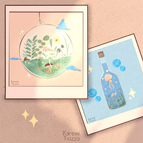 Meu projeto do curso: Ilustração com um toque de fantasia no seu estilo. Ilustração tradicional, Desenho, Ilustração digital, Pintura em aquarela, e Teoria da cor projeto de Karenn Tiozzo - 23.05.2022