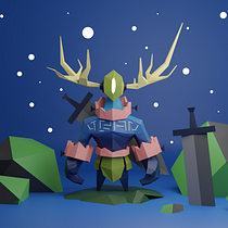 My project for course: Low Poly Character Modeling for Video Games Ein Projekt aus dem Bereich 3D, 3-D-Modellierung, Videospiele, Design von 3-D-Figuren und Design für Videospiele von วัชรกุล ก้อนกั้น - 31.05.2022