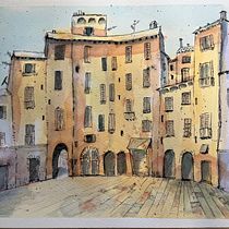 Il mio progetto del corso: Disegno architettonico con acquerello e inchiostro. Sketching, Drawing, Watercolor Painting, Architectural Illustration, Sketchbook & Ink Illustration project by Elisabetta Benetti - 05.25.2022