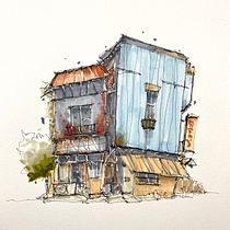My project for course: Expressive Architectural Sketching with Colored Markers. Een project van  Schetsen,  Tekening,  Architecturale illustratie, Sketchbook y  Illustratie met inkt van Lou Davis - 24.05.2022