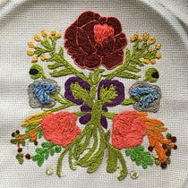 Mi proyecto del curso: Técnica de bordado con paso atrás. Bordado, e Design têxtil projeto de Carolina Carvajal - 23.05.2022