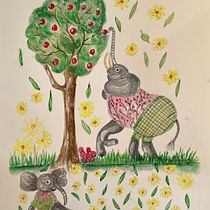 Mon projet du cours : Création d’aquarelles délicates pour l’illustration narrative. Un projet de Illustration traditionnelle, Aquarelle et Illustration jeunesse de Francine Calestagne - 25.05.2022
