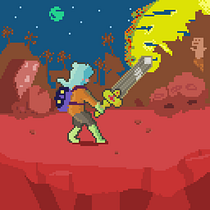 Meu projeto do curso: Introdução ao desenho de personagens em pixel art - Guerreira. Un progetto di Character design, Videogiochi, Pixel art e Progettazione di videogiochi di Gustavo Ribeiro - 24.05.2022