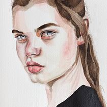 Mi proyecto del curso: Retrato en acuarela a partir de una fotografía. Traditional illustration, Watercolor Painting, and Portrait Drawing project by Cristina Vera - 05.25.2022