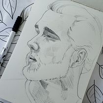Il mio progetto del corso: Ritratto su blocco da disegno: esplora il volto umano. Sketching, Drawing, Portrait Drawing, Artistic Drawing, and Sketchbook project by Fedora Garcia - 05.25.2022