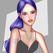My project for course: Female Character Portraits in Procreate. Projekt z dziedziny Trad, c, jna ilustracja, Ilustracja c, frowa, R, sunek c i frow użytkownika Pearly May Santos - 25.05.2022