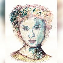 Il mio progetto del corso: Ritratto sperimentale con inchiostro, tè e alcol. Artes plásticas, Pintura, Desenho e Ilustração com tinta projeto de mariagiovanna.pagano - 25.05.2022