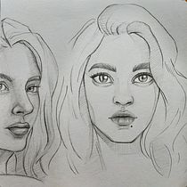 My project for course: Portrait Sketchbooking: Explore the Human Face. Sketching, Drawing, Portrait Drawing, Artistic Drawing, and Sketchbook project by Samreen Kang - 05.25.2022