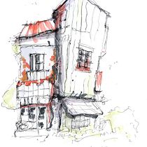 Mein Kursprojekt: Expressive Architekturskizzen mit Markern. Een project van  Schetsen,  Tekening,  Architecturale illustratie, Sketchbook y  Illustratie met inkt van Lenny Schwieger - 25.05.2022