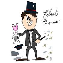 Robert El Mágico: El personaje que hice en todo el curso, la pase muy bien en este momento tengo mi profile de instagram @pabl_ohr! o tambien @El es el motivo! Si les gusto....¡Síganme!!. Projekt z dziedziny Trad, c, jna ilustracja, Projektowanie postaci, Ilustracja c, frowa i Design użytkownika g_rivas - 25.05.2022
