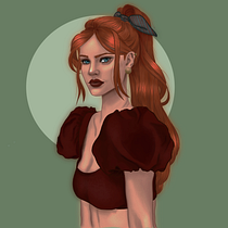 Meu projeto do curso: Retrato de personagens femininas com Procreate. Projekt z dziedziny Trad, c, jna ilustracja, Ilustracja c, frowa, R, sunek c i frow użytkownika Camila Britto - 26.05.2022