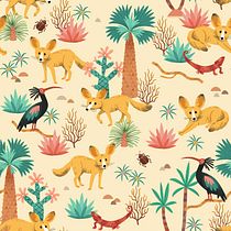 Moroccan Biome Pattern Design. Un progetto di Illustrazione tradizionale, Pattern design, Disegno, Illustrazione digitale e Illustrazione botanica di Valeria Danilova - 26.05.2022