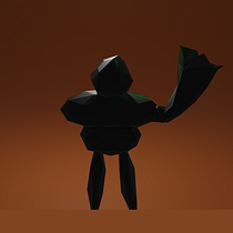 Mi proyecto del curso: Modelado de personajes low poly para videojuegos *golem* Ein Projekt aus dem Bereich 3D, 3-D-Modellierung, Videospiele, Design von 3-D-Figuren und Design für Videospiele von brandon james grimaldo moscote - 24.05.2022