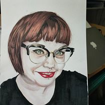My project for course: Watercolor Portrait from a Photo. Traditional illustration, Watercolor Painting, and Portrait Drawing project by deadlydesires.kinkart - 05.27.2022