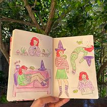 Meu projeto do curso: Criação de personagens a partir de desenhos de observação. Un projet de Illustration traditionnelle, Conception de personnages, Dessin , et Carnet de croquis de Ana Julia Silveira - 27.05.2022