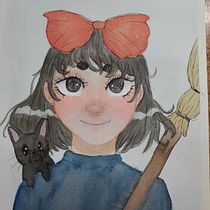 Meu projeto do curso: Desenho fanart com aquarela e lápis de cor. Ilustração tradicional, Pintura, Pintura em aquarela, Desenho de retrato, Ilustração infantil, e Desenho com lápis de cor projeto de Graziela Alice Grutka - 28.05.2022