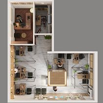 Mon projet du cours : Architecture d’intérieur de A à Z. Projekt z dziedziny Architektura wnętrz, Projektowanie wnętrz, Dekoracja wnętrz i Projektowanie przestrzeni użytkownika Radhia Cherif - 28.05.2022