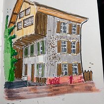 Mein Kursprojekt: Expressive Architekturskizzen mit Markern. Een project van  Schetsen,  Tekening,  Architecturale illustratie, Sketchbook y  Illustratie met inkt van Carmen Garcia - 22.05.2022