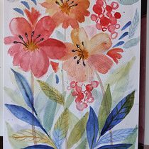 Mon projet du cours : Aquarelle florale créative : renouez avec la nature. Ilustração tradicional, Pintura, Pintura em aquarela e Ilustração botânica projeto de Agathe Bonnechere - 29.05.2022