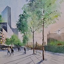 Mi proyecto del curso: Representación arquitectónica en acuarela. Un projet de Illustration traditionnelle, Esquisse , Dessin, Aquarelle, Illustration architecturale , et Carnet de croquis de Joan Freixa March - 29.05.2022