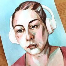Il mio progetto del corso: Ritratto artistico ad acquerello. Fine Arts, Painting, Watercolor Painting, and Portrait Drawing project by Fedora Garcia - 05.29.2022