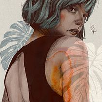 My project for course: Illustrated Portraits with Procreate. Ilustração tradicional, Ilustração vetorial, Ilustração digital, Desenho de retrato, e Artesanato projeto de Pallavi K - 29.05.2022