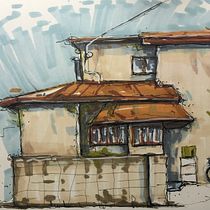Mein Kursprojekt: Expressive Architekturskizzen mit Markern. Een project van  Schetsen,  Tekening,  Architecturale illustratie, Sketchbook y  Illustratie met inkt van mirjam.bongartz - 29.05.2022