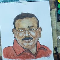 My project for course: Watercolor Portrait from a Photo. Traditional illustration, Watercolor Painting, and Portrait Drawing project by SRIDHARAN JAGADEESAN - 05.29.2022