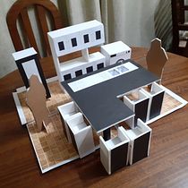 maqueta de cocina . Projekt z dziedziny  Architektura, Papercraft, Projektowanie powierzchni h, low i ch użytkownika RODRIGO ANDREE SAGUER FERRE - 27.05.2022