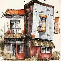 My project for course: Expressive Architectural Sketching with Colored Markers. Een project van  Schetsen,  Tekening,  Architecturale illustratie, Sketchbook y  Illustratie met inkt van jennyhall251 - 27.05.2022