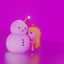 My project for course: Kawaii Character Creation in 3D with Blender . Een project van Traditionele illustratie, Ontwerp van personages, Digitale illustratie,  3D-modellering y Manga van Sarah Perea - 29.05.2022