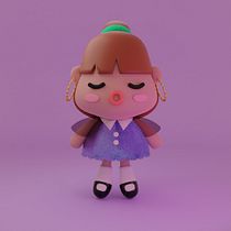 Mi proyecto del curso: Creación de personajes kawaii en 3D con Blender . Een project van Traditionele illustratie, Ontwerp van personages, Digitale illustratie,  3D-modellering y Manga van María Alonso Sánchez - 30.05.2022