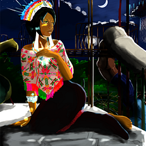 Mi proyecto del curso: Iluminación y color para retratos digitales en Photoshop . Ilustração tradicional, Ilustração digital, e Pintura digital projeto de Jacob Natanael Azuara velazquez - 02.12.2021