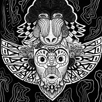Diseño de un totem Para el curso Ilustración con entramados en blanco y negro. Ilustração tradicional, Artes plásticas, Desenho a lápis, e Desenho projeto de Nicolas Aisner - 31.05.2022