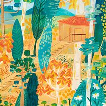 La casa del árbol. Ilustração tradicional, Pintura, Pintura Acrílica, e Sketchbook projeto de Lourdes Bruzzoni - 01.06.2022