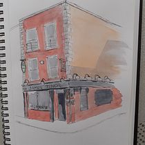My project for course: Architectural Sketching with Watercolor and Ink. Sketching, Drawing, Watercolor Painting, Architectural Illustration, Sketchbook & Ink Illustration project by helen2022 - 06.01.2022