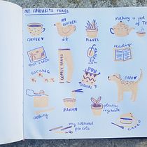 Mein Kursprojekt: Illustriertes Tagebuch: Tägliche bewusste Übung. Fine Arts, Sketching, Creativit, Drawing, and Sketchbook project by fannyhuppmann_1 - 06.01.2022