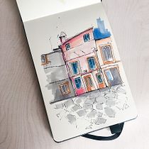 Mein Kursprojekt: Expressive Architekturskizzen mit Markern. Een project van  Schetsen,  Tekening,  Architecturale illustratie, Sketchbook y  Illustratie met inkt van Franziska - 01.06.2022