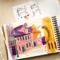 Mein Kursprojekt: Moderne Urban Sketching-Techniken in Mixed Media Ein Projekt aus dem Bereich Traditionelle Illustration, Malerei, Architektonische Illustration und Illustration mit Tinte von Franziska - 01.06.2022