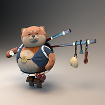 Shiba inu. 3D, 3D Modeling, 3D Character Design, and 3D Design project by mayer_elena90 - 06.02.2022