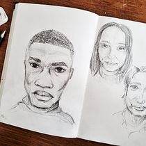 Mijn project van de cursus: Sketchbook met portretten: verken het menselijk gezicht. Sketching, Drawing, Portrait Drawing, Artistic Drawing, and Sketchbook project by Linda Franken - 05.30.2022