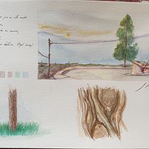 Cuaderno de viaje en acuarela Mirador. Traditional illustration, Watercolor Painting, Architectural Illustration, Sketchbook, Fine Arts, L, scape Architecture, Street Art, Lettering, Sketching, Creativit, and Drawing project by Jonathan Puerres - 06.01.2022