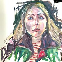 Mon projet du cours : Portrait à la peinture à l'huile sur papier. Fine Arts, Painting, and Oil Painting project by christelle22 - 06.02.2022