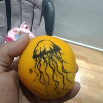 Mi proyecto del curso: Tatuaje de práctica en una naranja. Tattoo Design project by Diego Leal - 06.03.2022